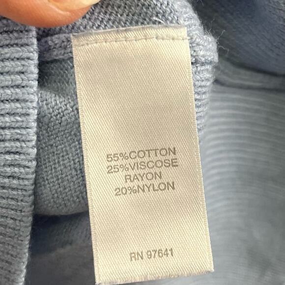 J. Jill Knit Sweater Cardigan Preppy Pullover Blue Women's Medium Soft Teacher - Picture 4 of 8